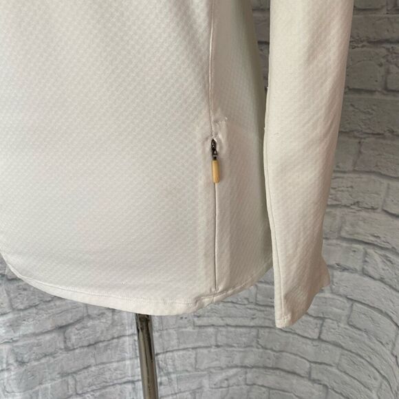 Under Armour Women M Heatgear 1/4 Zip Textured Mock Neck Longsleeve Pullover Top - Picture 6 of 15